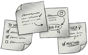 Sticky notes illustration